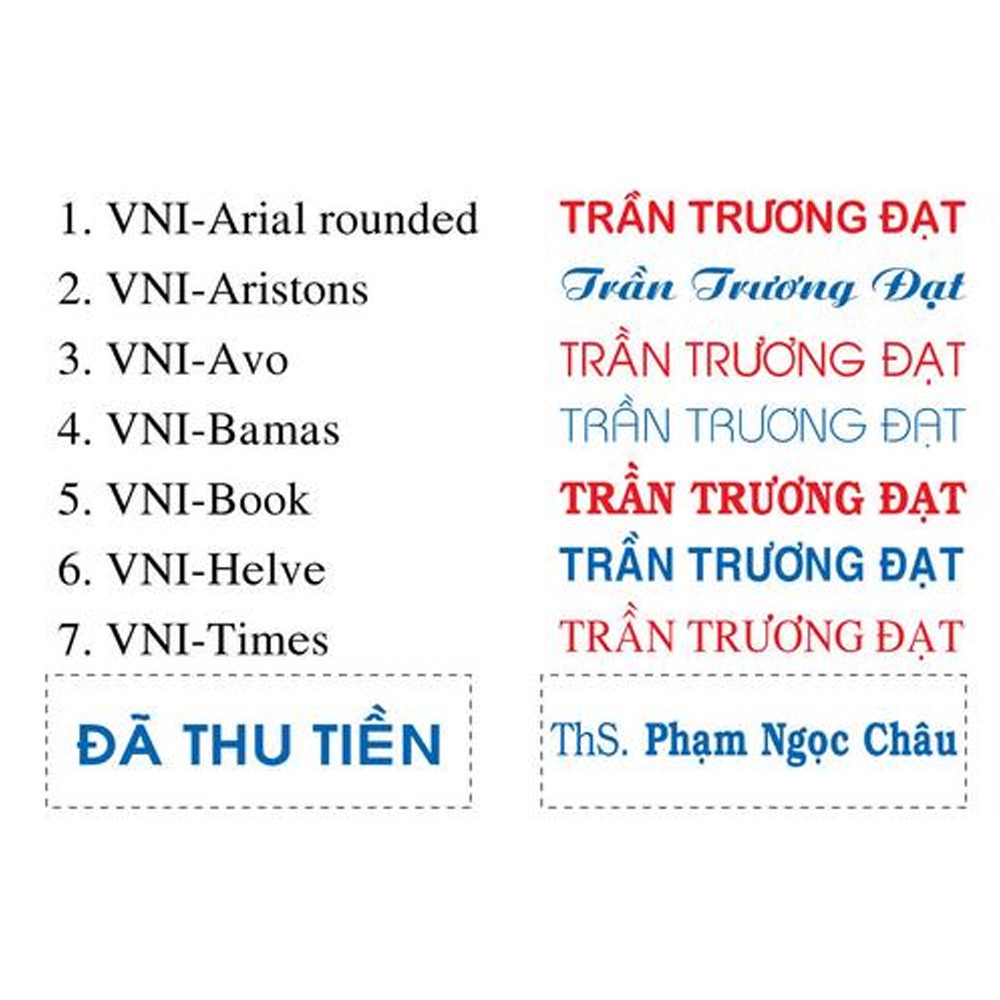 Dấu Tên - chức danh - đã thu tiền khắc dấu theo yêu cầu Shiny S842