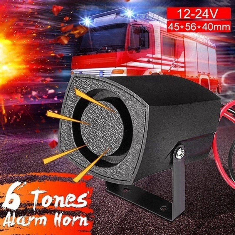 Bộ Còi Cảnh Sát 12-24v 6 Chế Độ Âm Thanh Cho Xe Cảnh Sát