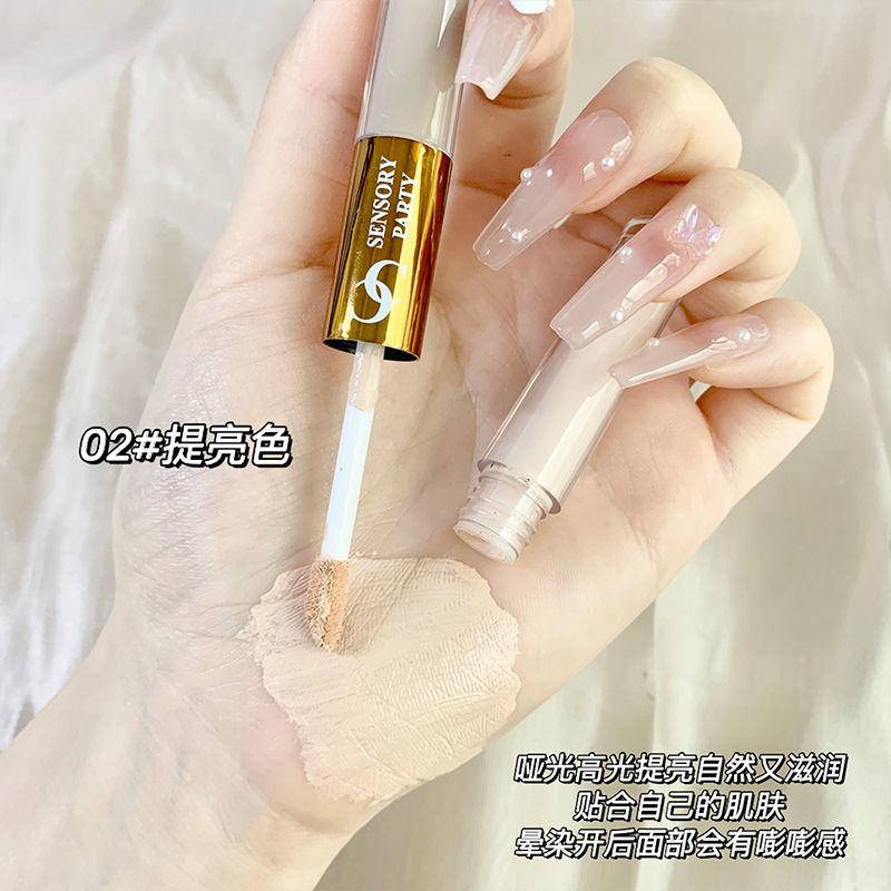 Kem Che Khuyết Điểm Dạng Lỏng Thiết Kế Hai Đầu Lâu Trôi Kiềm Dầu Làm Sáng Da