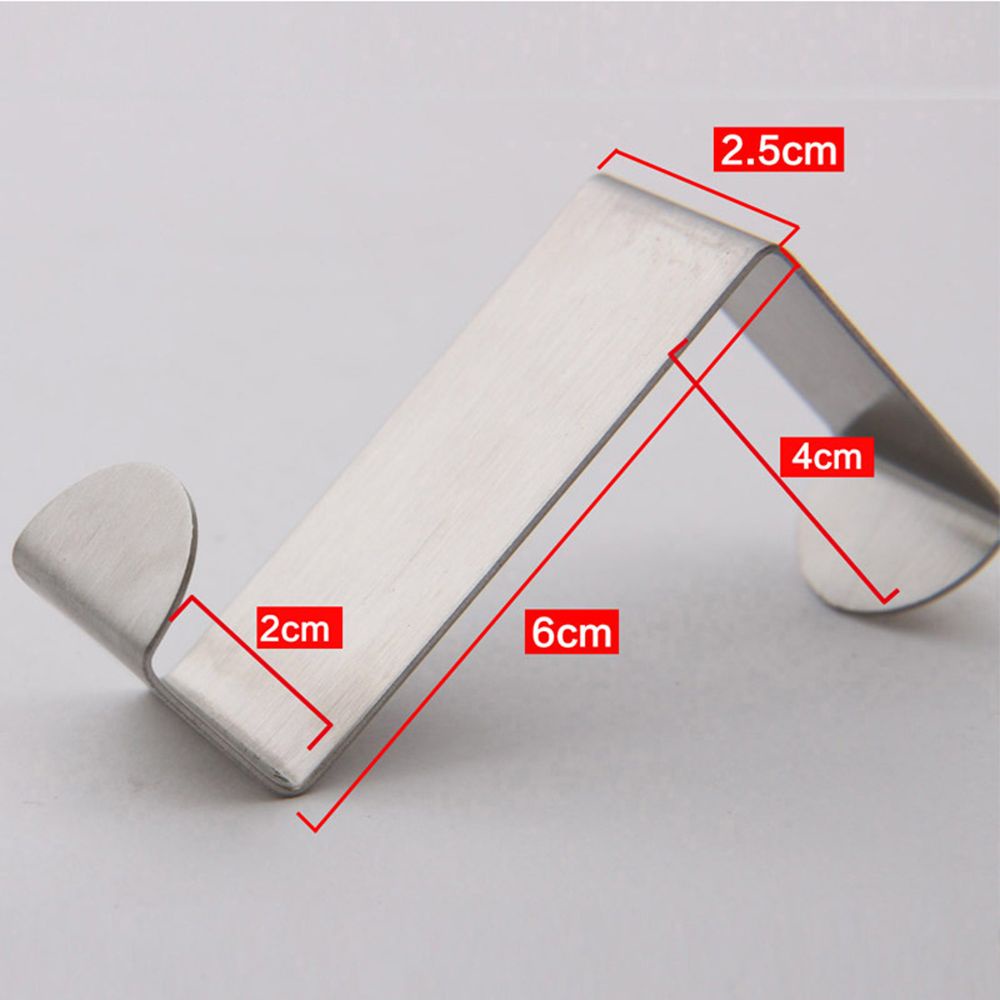 MIOSHOP 2PCS New Clothes Hanger Cabinet Draw Z-shape Door Hook|Kitchen Tool Organizer Holder Stainless Steel