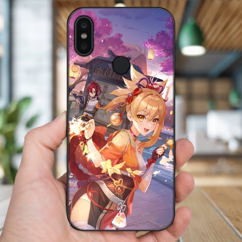 Ốp lưng Xiaomi Redmi S2 viền đen in hình Yoimiya Genshin Impact