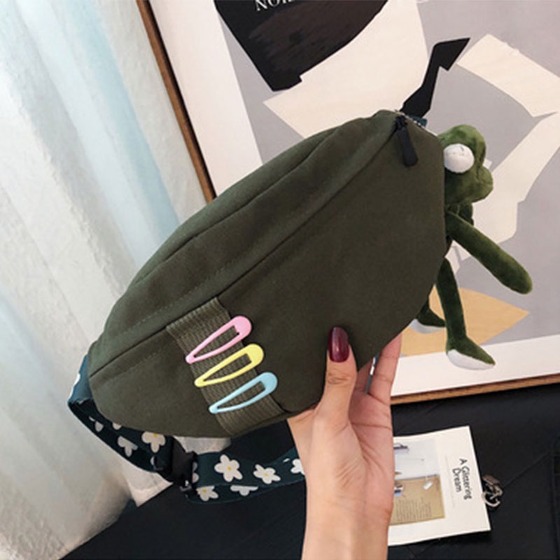 Túi đeo chéo YADOU chất liệu vải canvas phong cách học sinh Nhật Bản thời trang cho nữ