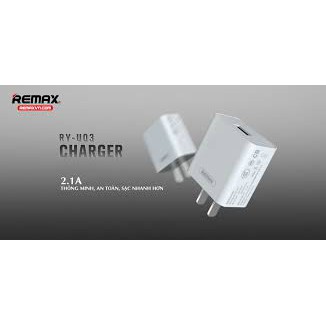 Củ sạc Remax RP-U110 1 ổ USB ✓ Nguồn điện 2.1A ✓ Chính hãng bảo hành Toàn quốc