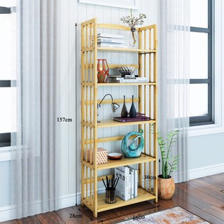 Kệ sách đa năng gỗ tự nhiên 5 tầng x 64cm nội thất lắp ráp