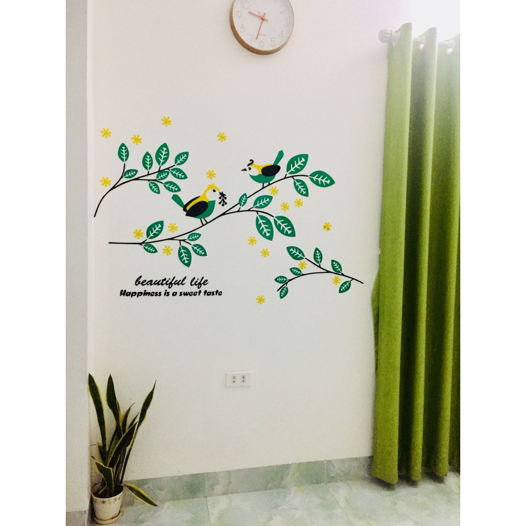 Tranh dán tường mica 3d decor khổ lớn cuộc sống tươi đẹp trang trí phòng khách, phòng ngủ Nhiều Size - EPeBen
