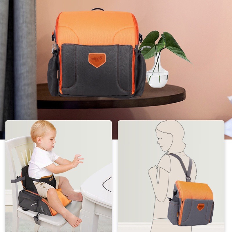 Ghế ngồi cho bé gấp gọn dạng balo đựng đồ 2in1