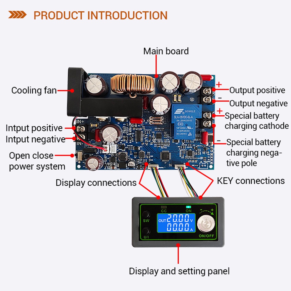 Thiết bị sạc pin năng lượng mặt trời PCBFUN WZ10020L 100V 1000W chất lượng cao