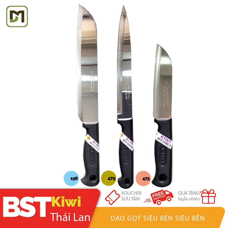 Dao Kiwi 479 cán nhựa dài 34 cm siêu bén mũi nhọn dài hàng Thái nội địa