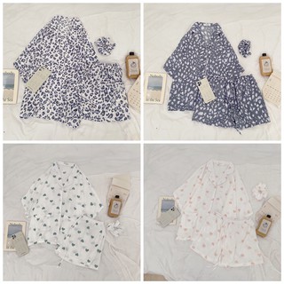 Bộ ngủ nữ lụa mango loại 1 siêu cute (ảnh thật/hàng có sẵn)