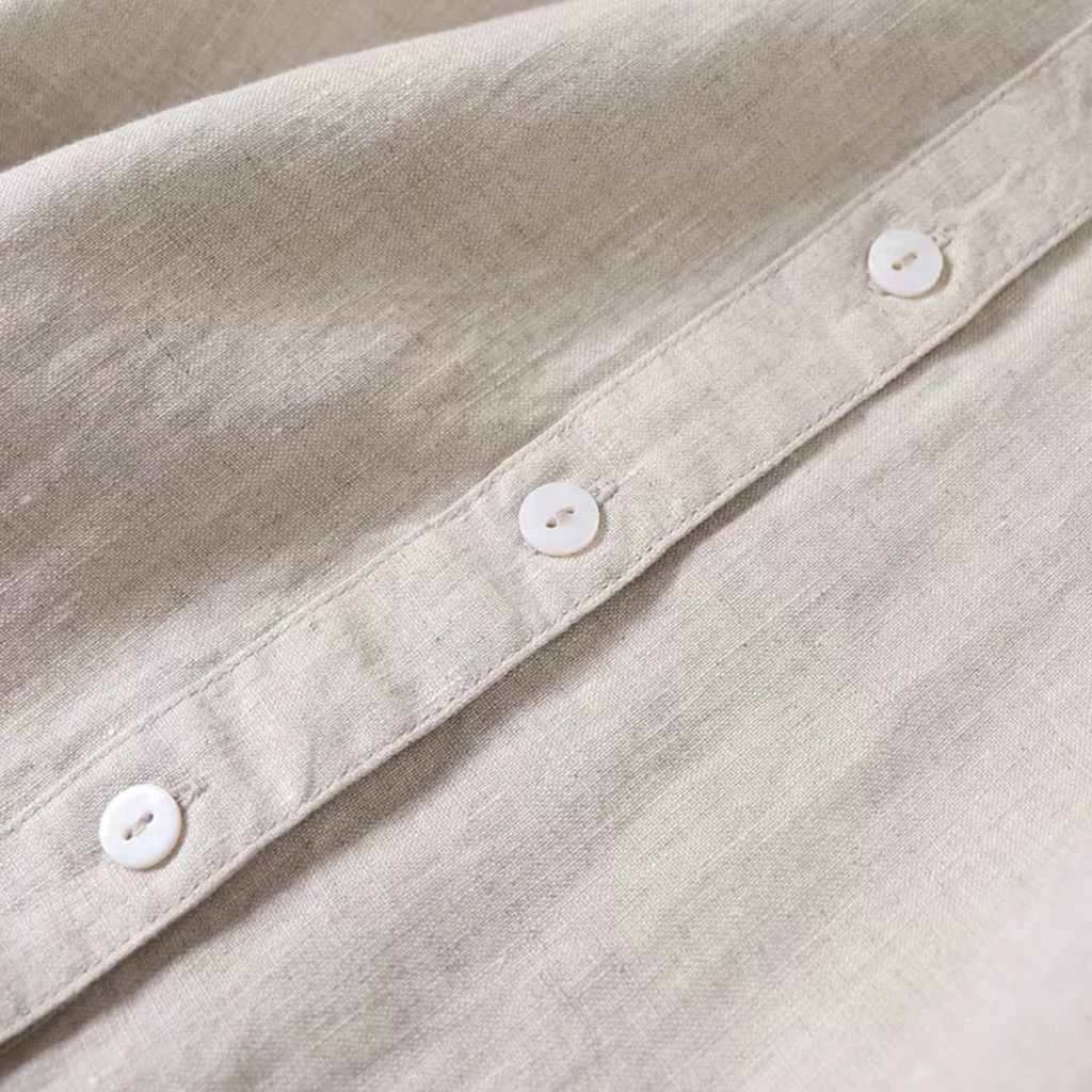 Váy Sơ Mi Thắt Eo Dáng Dài Đầm Suông  Dài Tay Vintage Ulzzang Hàn Quốc