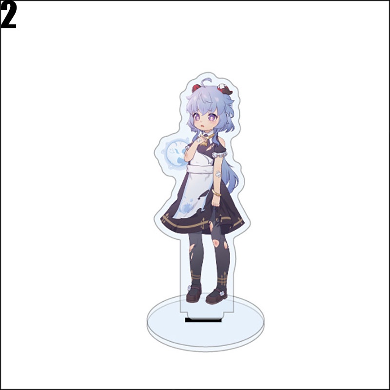 Genshin impact stand maid style Mô hình nhân vật ayaka ganyu hutao zhongli xiao xingqiu chongyun để bàn