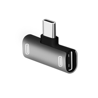 Bộ Chia Cổng USB C 2 Trong 1 Bộ Chuyển Đổi Bộ Sạc Tai Nghe Đầu Cái Type C Sang Type C Loại Kép Bộ Chuyển Đổi Bộ Chia