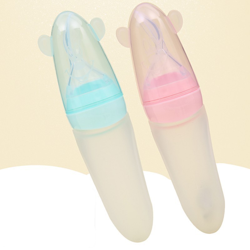 Liquid Squeezable Baby Feeding Soft Food Supplemental Spoon