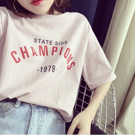 SUXI Áo thun nữ ngắn tay kiểu Hàn Quốc