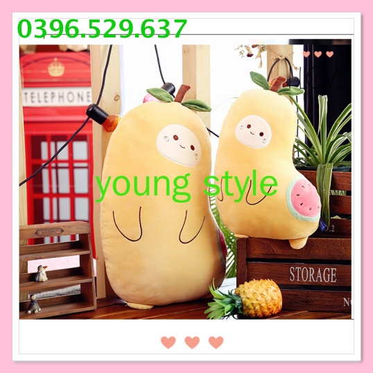Gấu bông teddy bear hình trái lê. gấu nhồi bông trái cây siêu dễ thương Size 55 cm