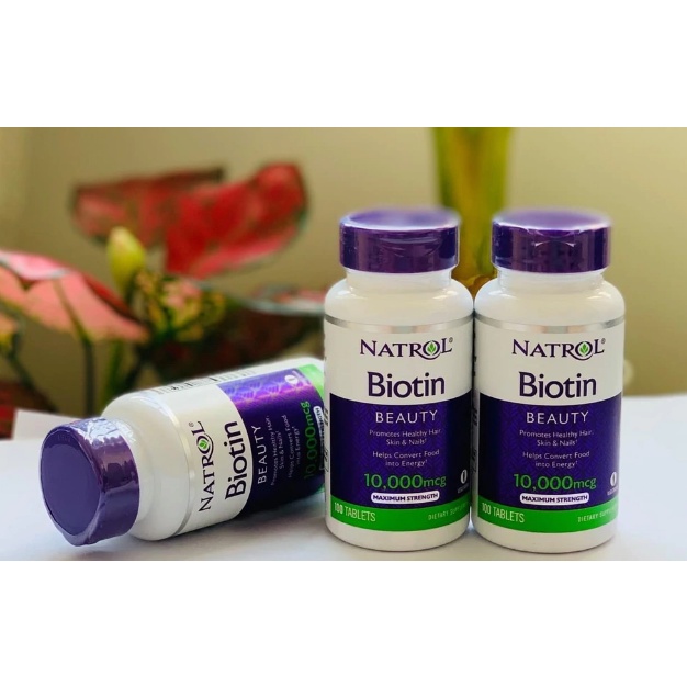 Viên Uống Biotin Mọc Tóc, Giảm Rụng Natrol 100 viên