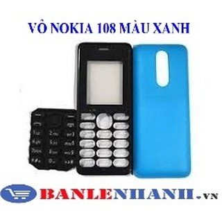 Vỏ nokia 108 màu xanh
