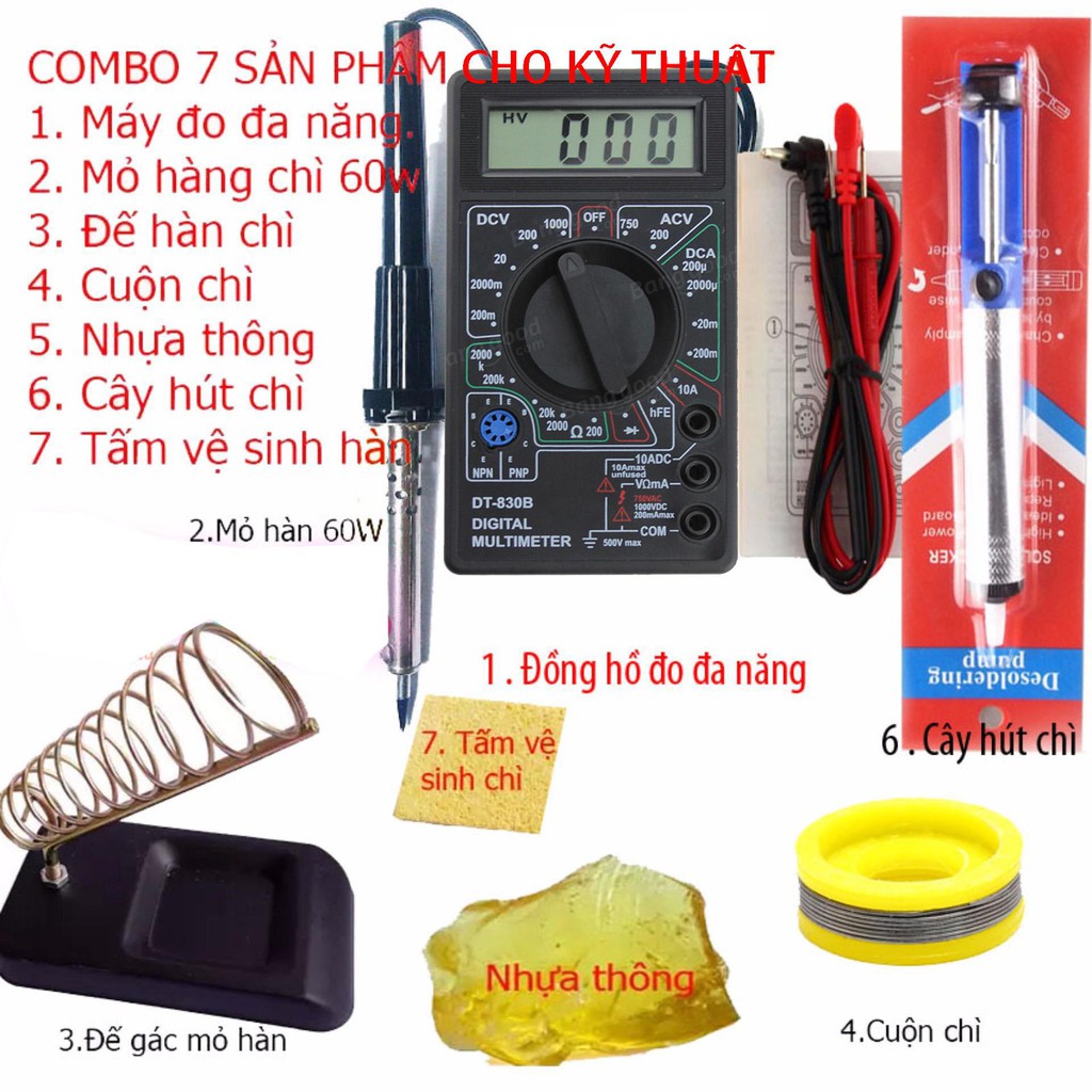 Combo 7 món dụng cụ 830B