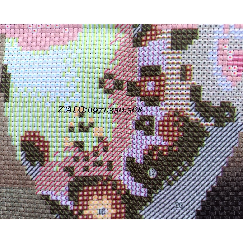 Tranh thêu chữ thập Bình Hoa Khoe Sắc A884-48x60cm