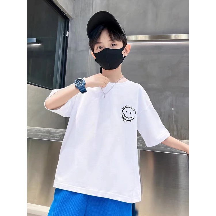 Áo Thun Đen Tay Ngắn Thời Trang Mùa Hè 2022 Cho Bé Trai