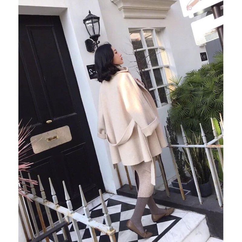 Sét Áo Khoác và Chân Váy Dạ Hàng Quảng Châu Cao Cấp