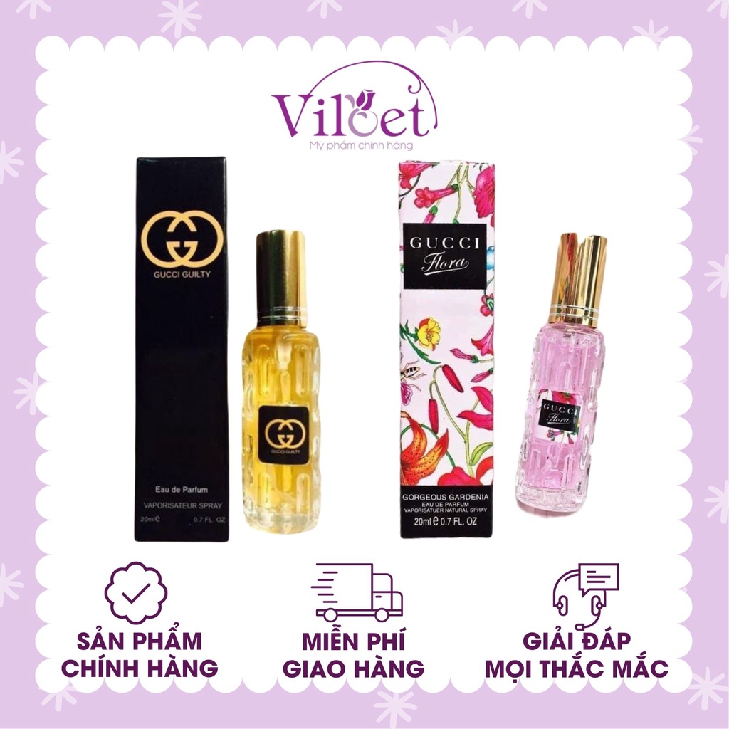 Nước hoa mini Gucci Guilty nam nữ 20ml lưu hương chai dạng xịt nhỏ gọn - Shop Viloet