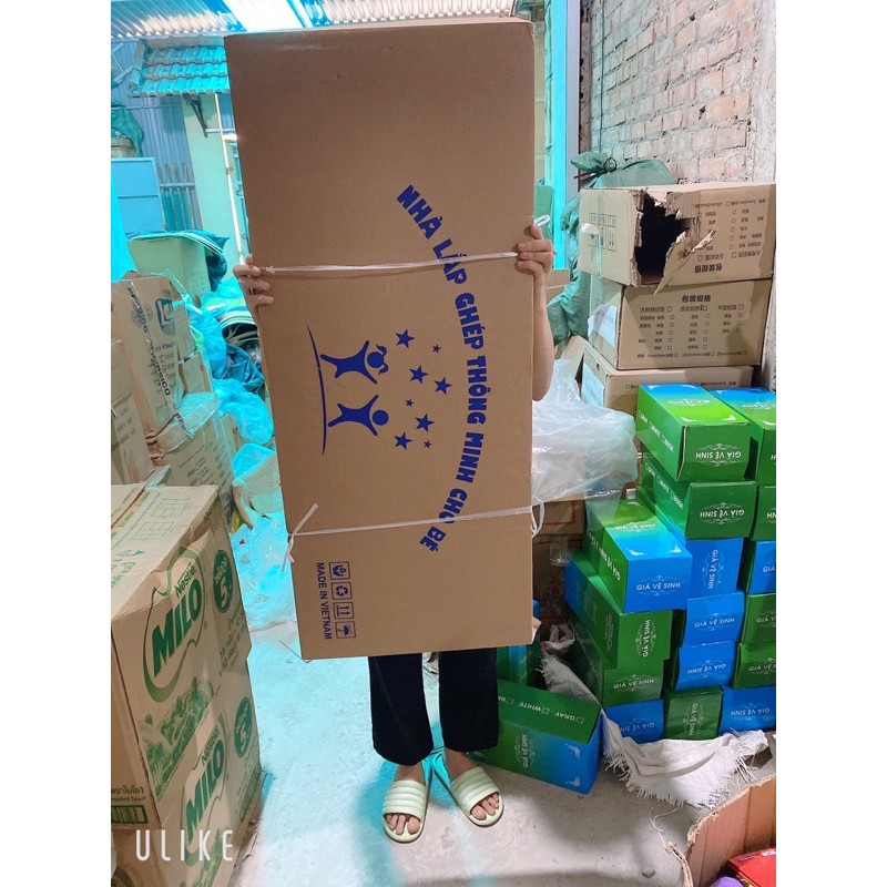 NHÀ GIẤY - NHÀ BẰNG BÌA CARTON - MÓN QUÀ TUỔI THƠ CỦA BÉ YÊU