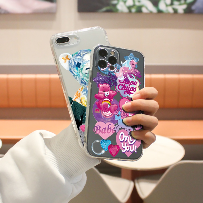Ốp lưng iphone Ốp điện thoại Suntaiho TPU trong suốt cạnh vuông hình kỳ lân cho IPhone 13 12 11 Pro Max X Xs Max XR 8 7 6 6S Plus