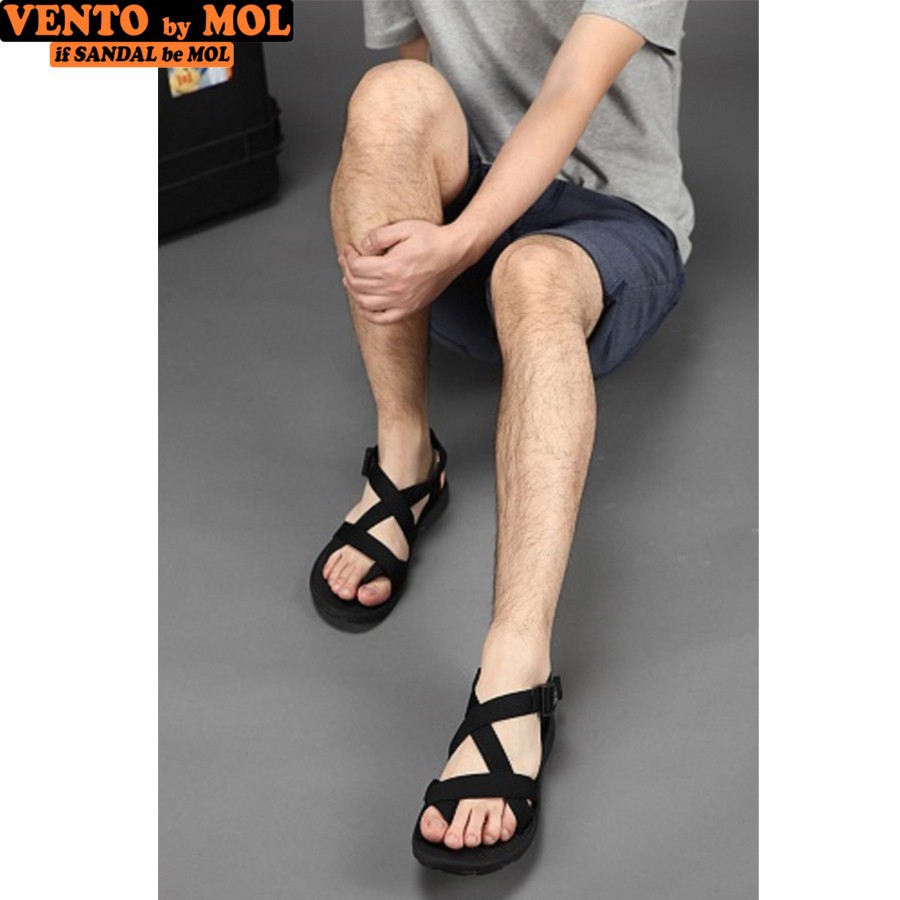 Giày Sandal Vento Nam VNXK Xỏ Ngón Kiểu Classic Quai Dù Đế Cao Su Bền Êm Màu Đen Mã NV65