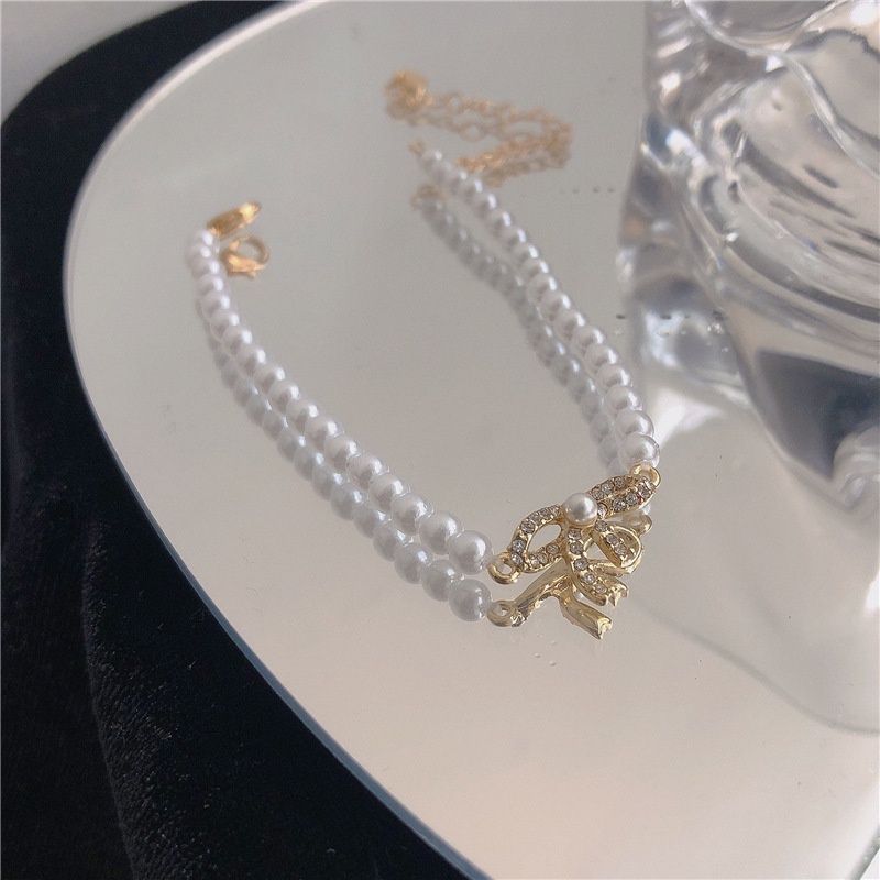Vòng Đeo Tay Đính Nơ Thiết Kế Mới Thời Trang Mùa Xuân Theo Phong Cách Hàn Quốc