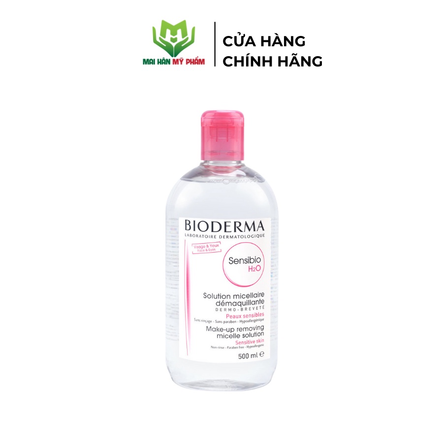 Bộ đôi nước tẩy trang làm sạch micellar cho da nhạy cảm Bioderma Sensibio H2O 500ml và dung dịch cân bằng, dưỡng ẩm 250m