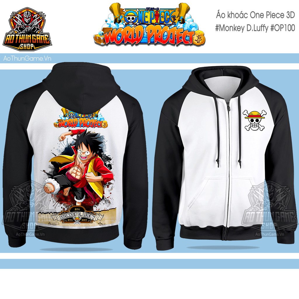 Áo khoác One Piece Luffy K12, Áo khoác hoodie Anime Manga One Piece Monkey D Luffy Unisex Nam Nữ (AoThunGameVn)