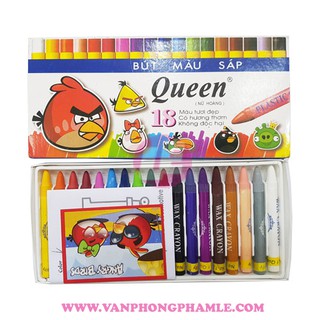Bút sáp Queen 18 màu PC-018 (Hộp)