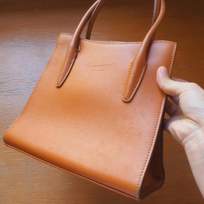 Túi da thật vintage Nhật. Hiệu Monica. Made in Japan - em và nắng