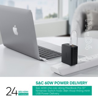 Adapter sạc USB-C Power Delivery 60W Aukey PA-D4