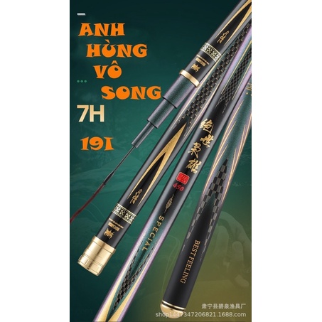 Cần câu tay BiQuan 7H Anh Hùng Vô Song tặng kèm ngọn phụ