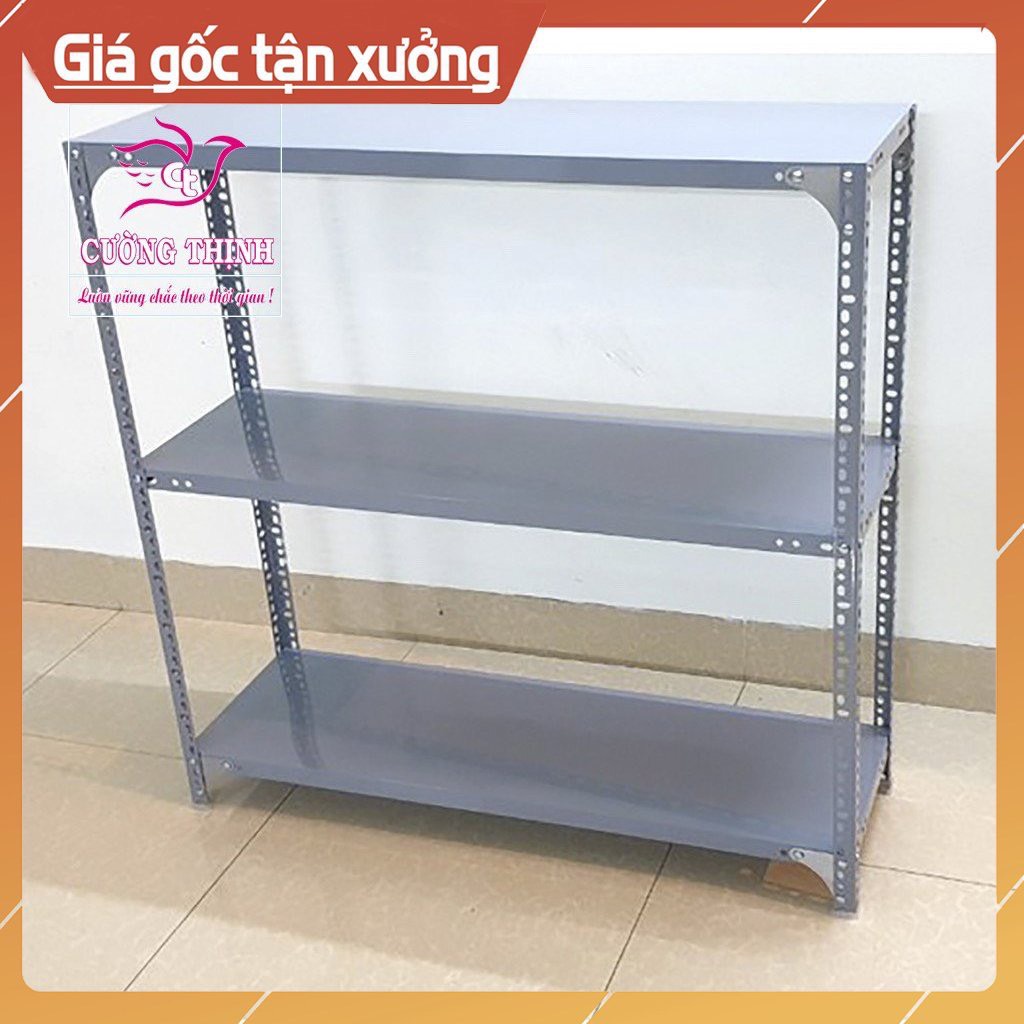 Kệ sắt 2,3,4,5 tầng rộng 0,3m x dài 0,6m x cao 1-1,2-1,5m V lỗ đa năng lắp ghép đựng đồ