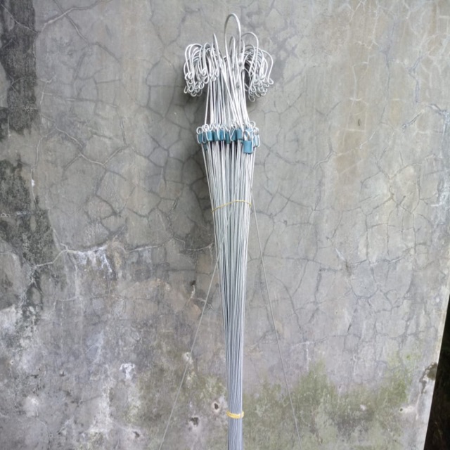 combo 30 chậu lan đen 16 và móc kẽm 80cm
