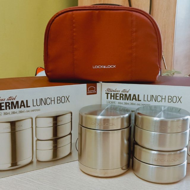BỘ HỘP CƠM GIỮ NHIỆT LOCK&LOCK - LHC8015 INOX