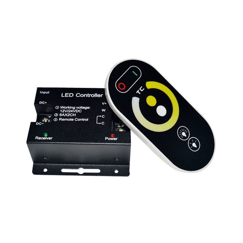 Dimmer, dimmer 12V, dimmer 24V, chiết áp điều chỉnh điện áp bằng Remote 3 màu