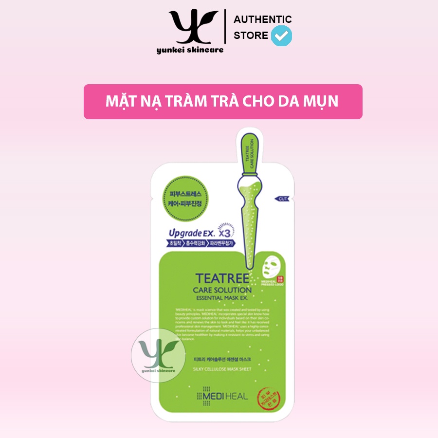 Mặt nạ tràm trà hỗ trợ ngăn ngừa giảm mụn Mediheal Teatree Care Solution Essential Mask EX 24ml