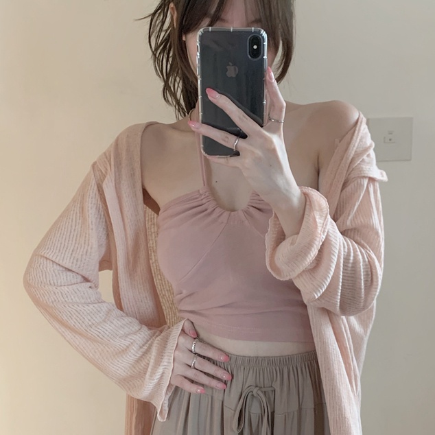 Đầm Hai Dây Dáng Ngắn Thời Trang Mùa Hè Phong Cách Hàn Quốc Cho Nữ