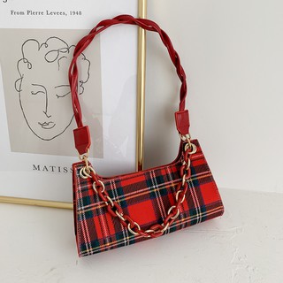 NEW SALE TÚI KẸP NÁCH NỮ DÂY QUAI XOẮN KẺ CARO THỜI TRANG TN 97 RẺ NHẤT 🌺