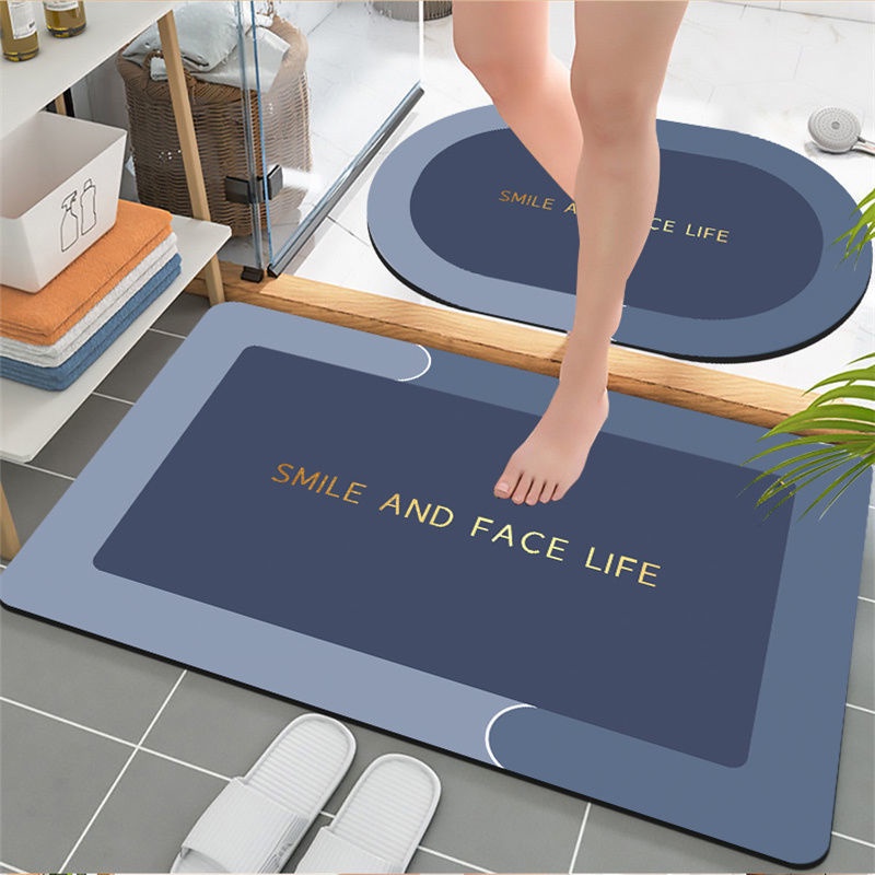 Thảm Lót Sàn Nhà Tắm / Nhà Bếp Thấm Hút Tốt Chống Trượt Tiện Lợi Cao Cấp