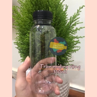 20 Chai Nhựa Pet Trong Miệng Rộng 330ML