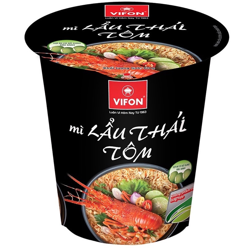 Mì Ly Vifon vị Gà / Tôm Chua Cay / Lẫu Thái Tôm / Lẫu Thái Tomyum - ly  60g | BigBuy360 - bigbuy360.vn