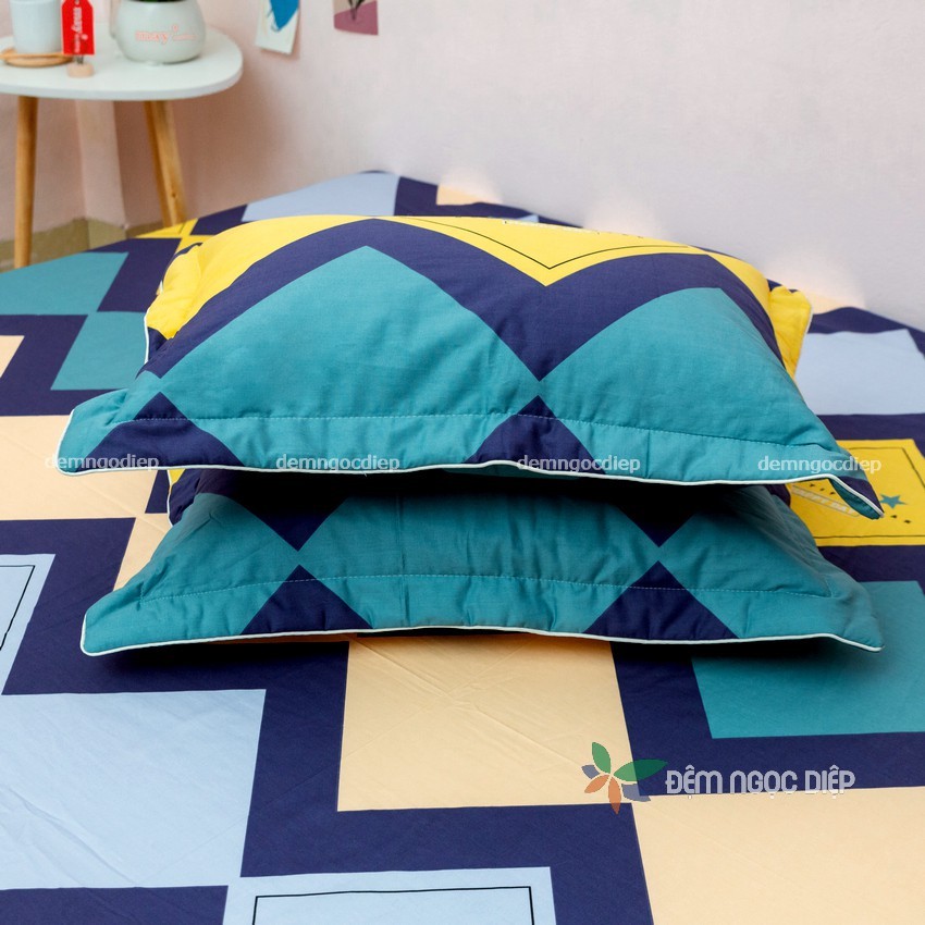 Vỏ gối nằm 50x70 cm có lót trần bông và khóa kéo, áo gối nằm cotton dày mềm | BigBuy360 - bigbuy360.vn