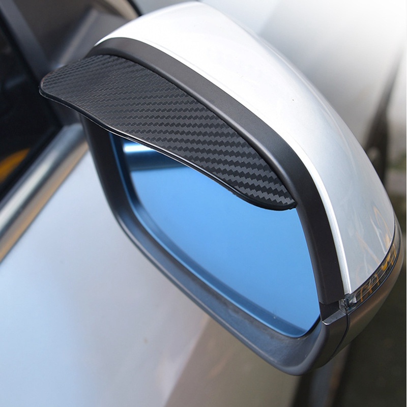 Set 2 Gương Chiếu Hậu Kết Cấu Sợi Carbon Dày Dặn Thông Dụng Cho Xe Hơi Xe Tải Và SUVs