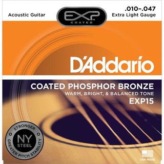 Dây đàn Guitar Aucostic D'Addario EXP 15 (cỡ 10-47)