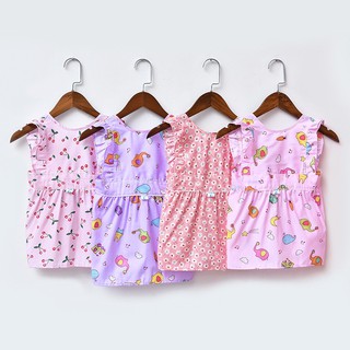 Váy hoa, Váy ăn dặm trẻ em cotton không thấm nước Hàn Quốc kiểm dáng tạp dề, chống ướt áo cho bé